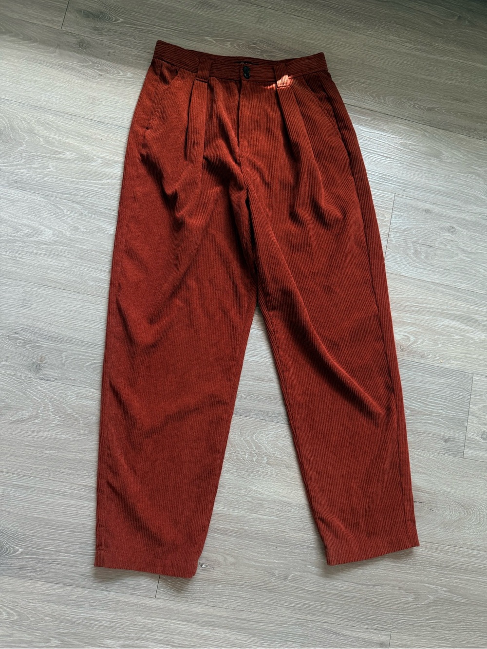 Madewell Women's Corduroy Pants in Rust Brown